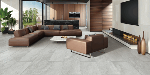 Vinyl Plank Quick Silver flooring durable water resistant with elegant silver wood look finish